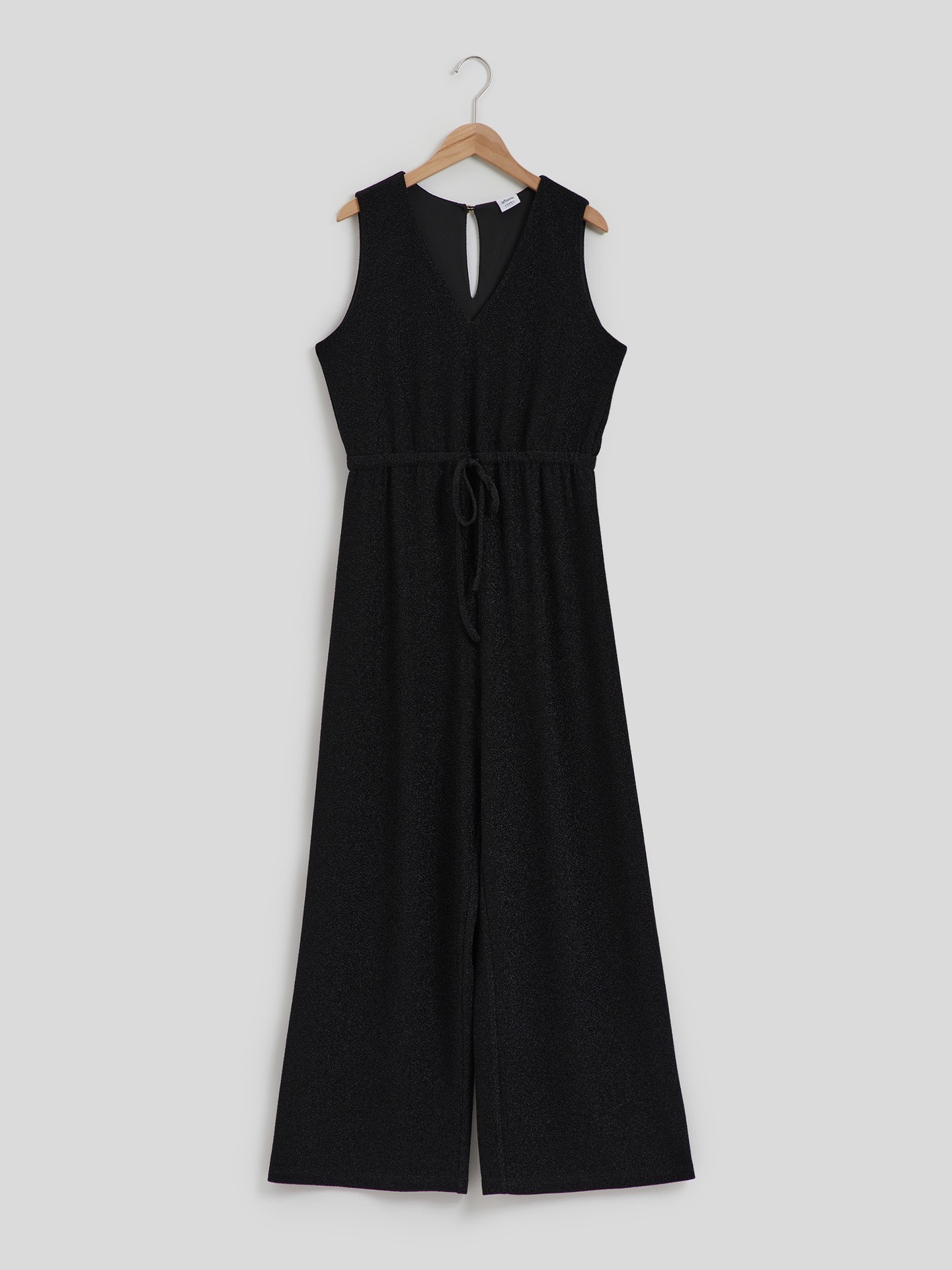 Black Overall Belted Jumpsuit