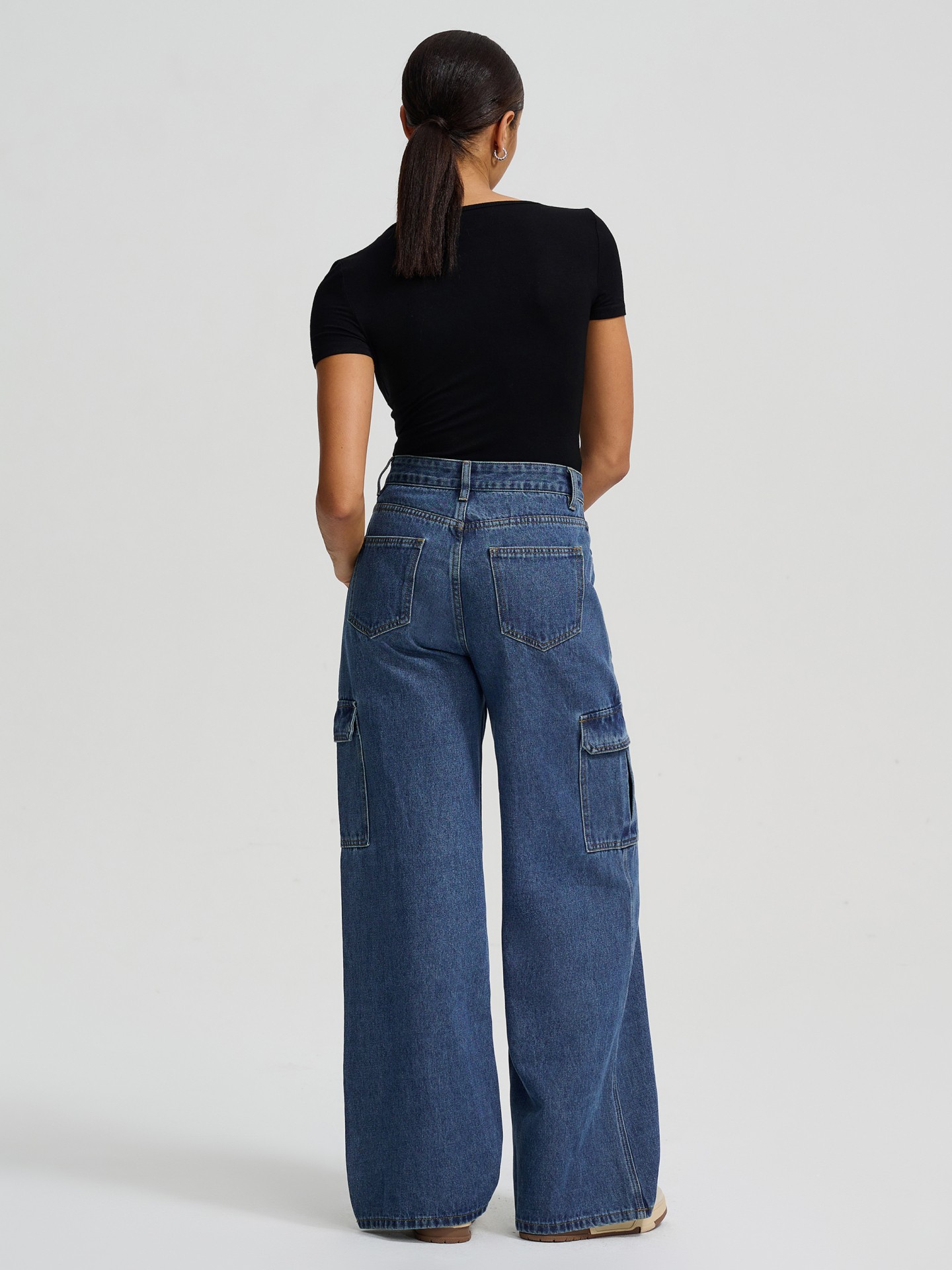 Wide leg cargo jeans, Urbanic