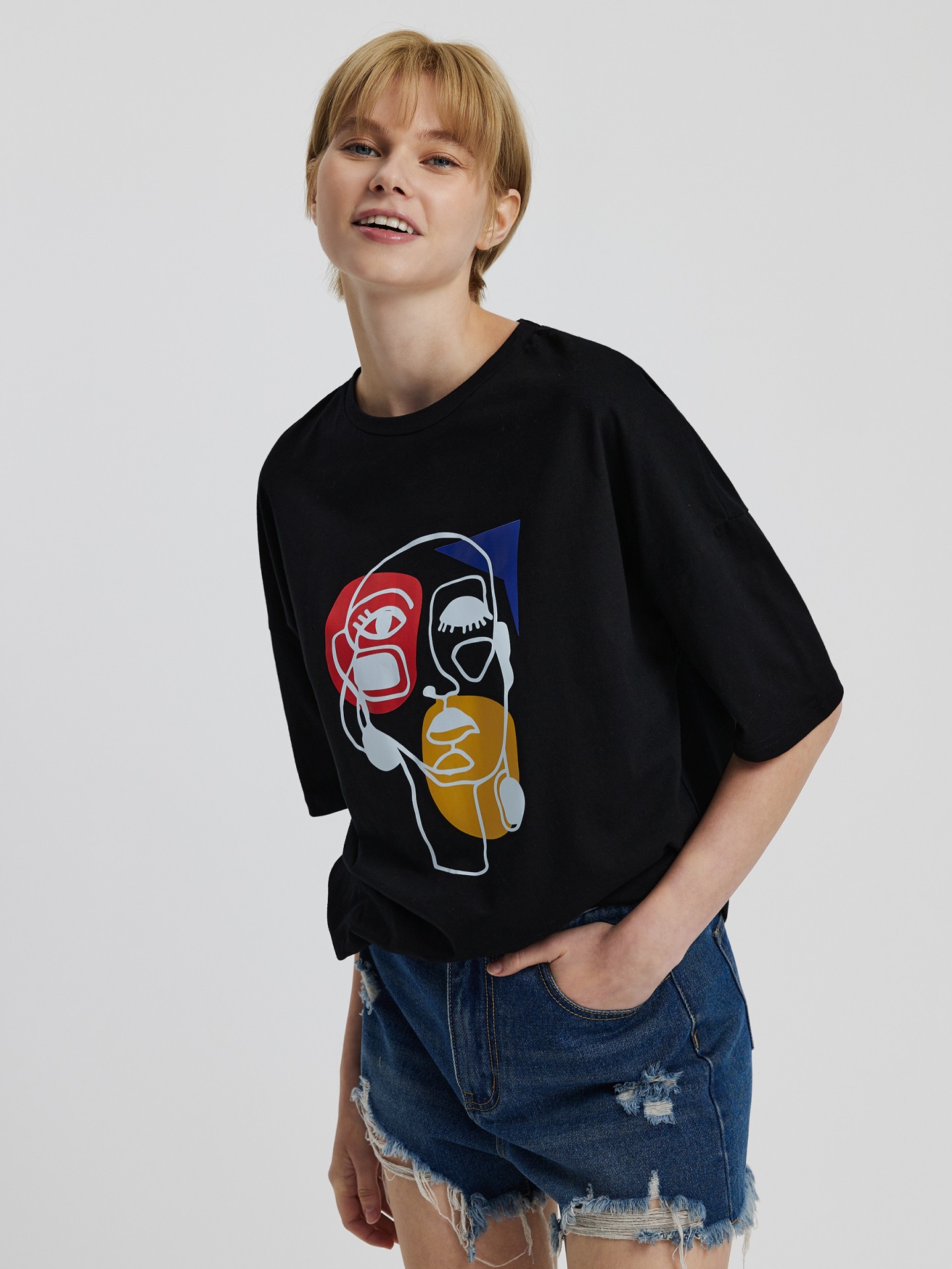 Playera oversize online mujer