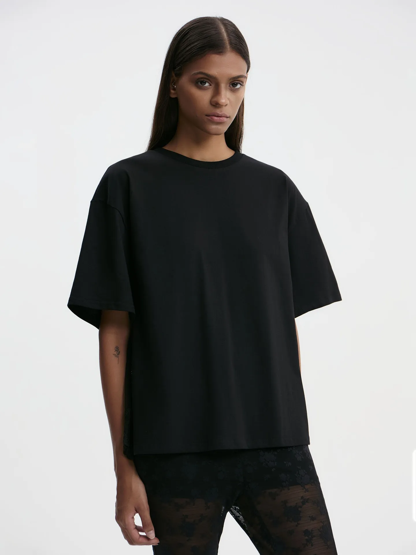 Patchwork pullover t shirt best sale