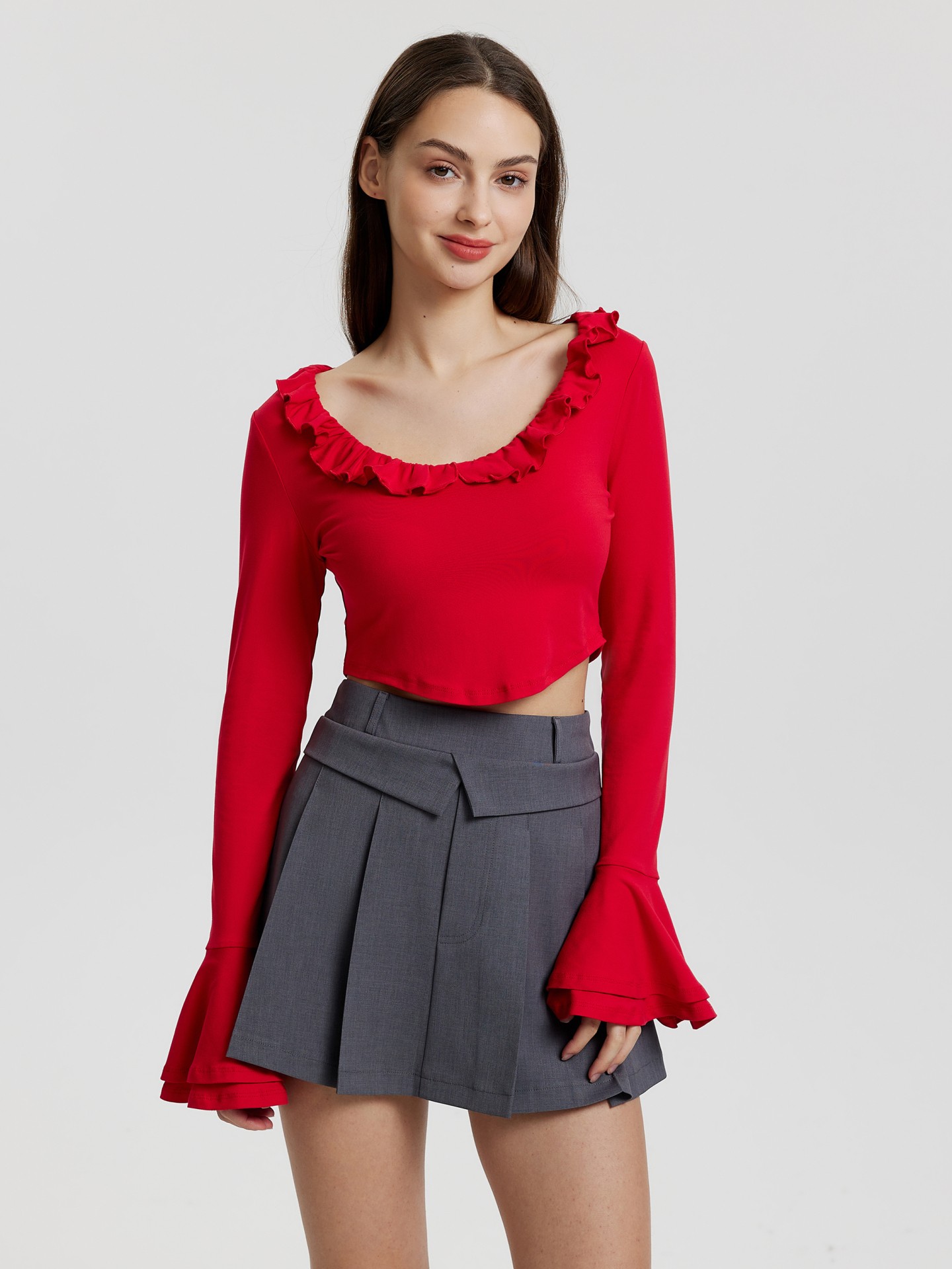 Blusa de red online manga larga