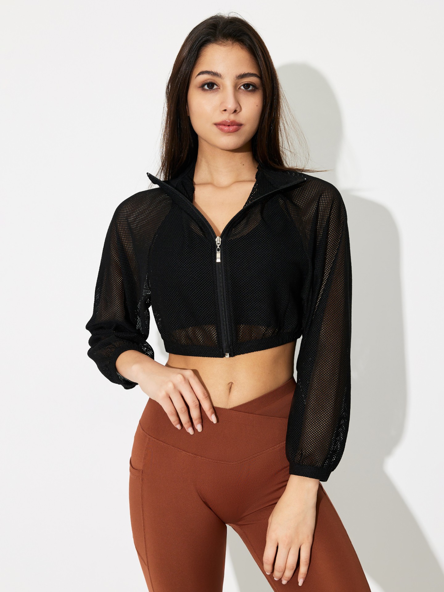 Chamarra discount crop top