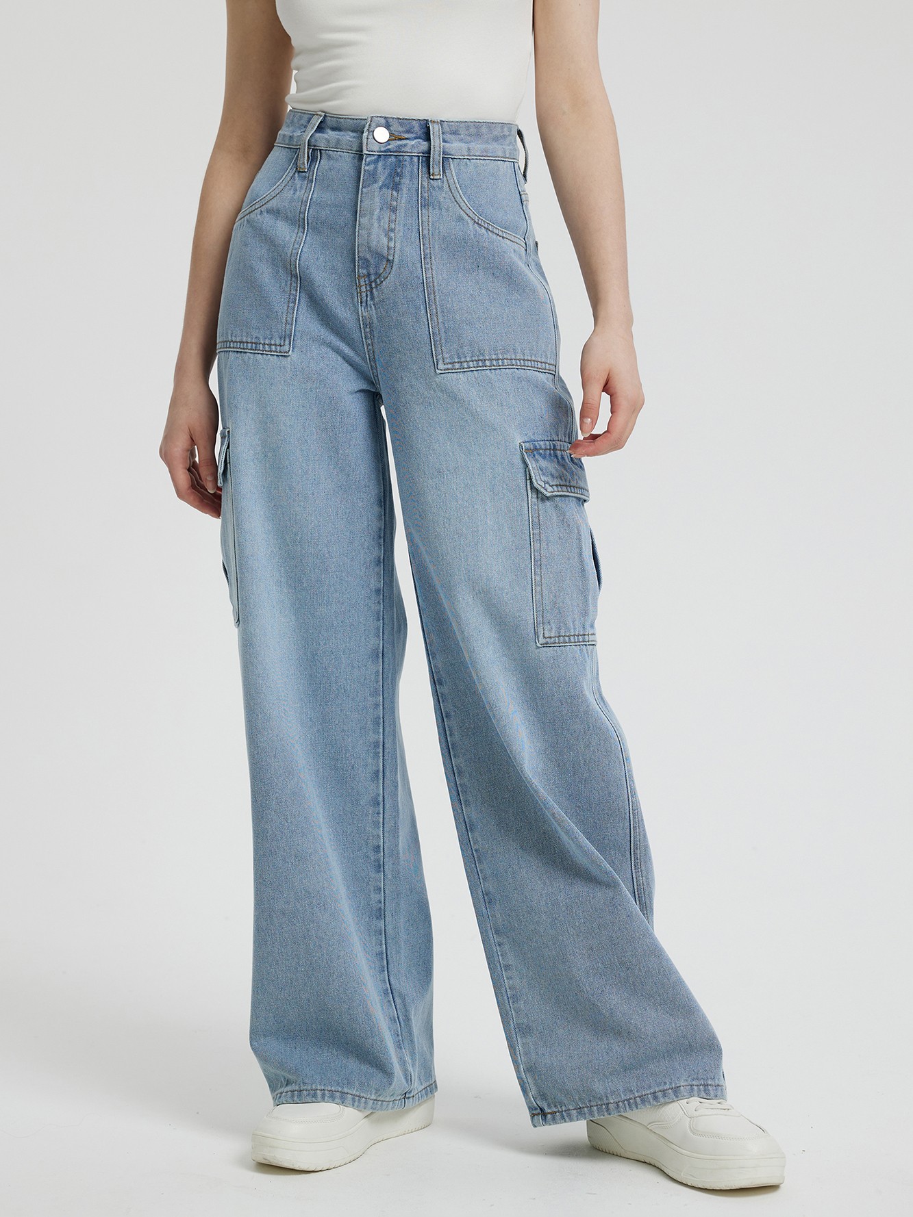 Wide leg cargo jeans, Urbanic