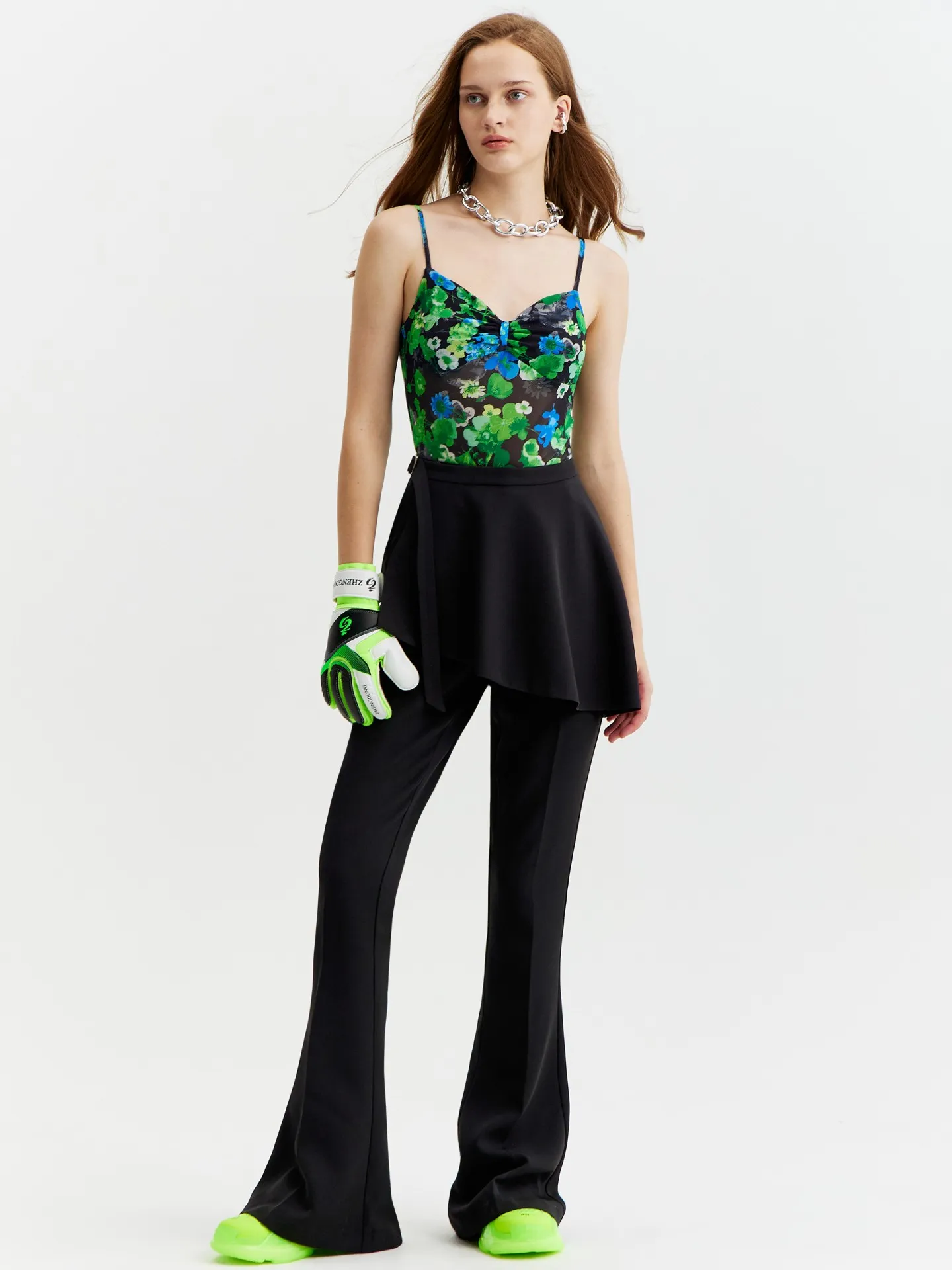 Flare Leg Pants with Detachable Wrapped Skirt Urbanic | Most