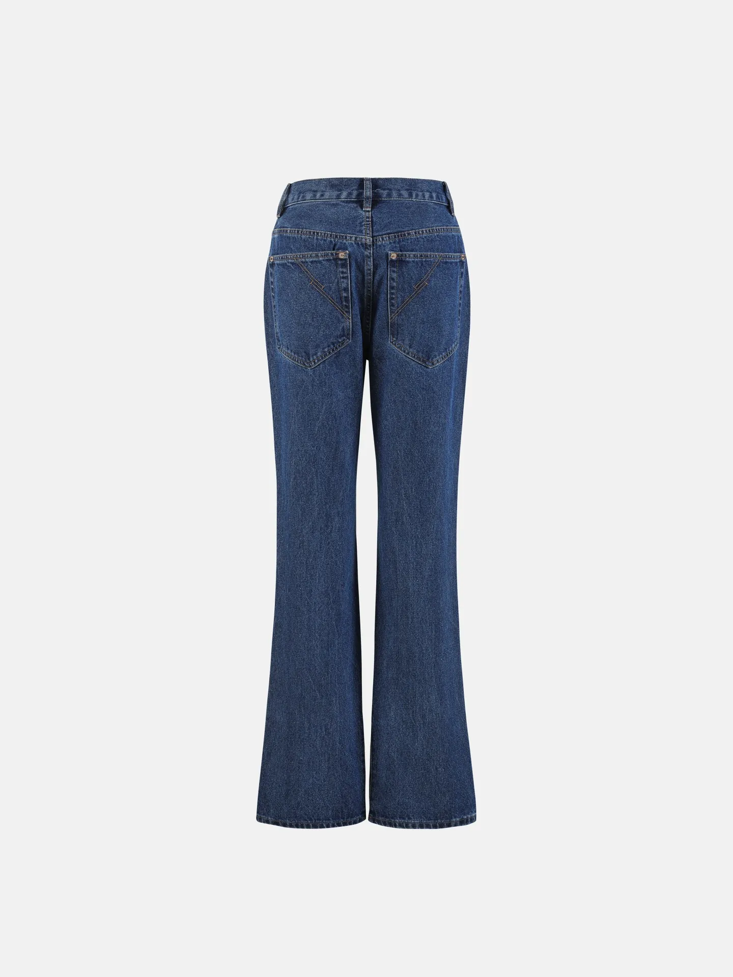【BOK PLACE】Waist banding best slit wide denim pants Satin Boxer Detail High Waisted Wide Leg Denim Jean | boohoo