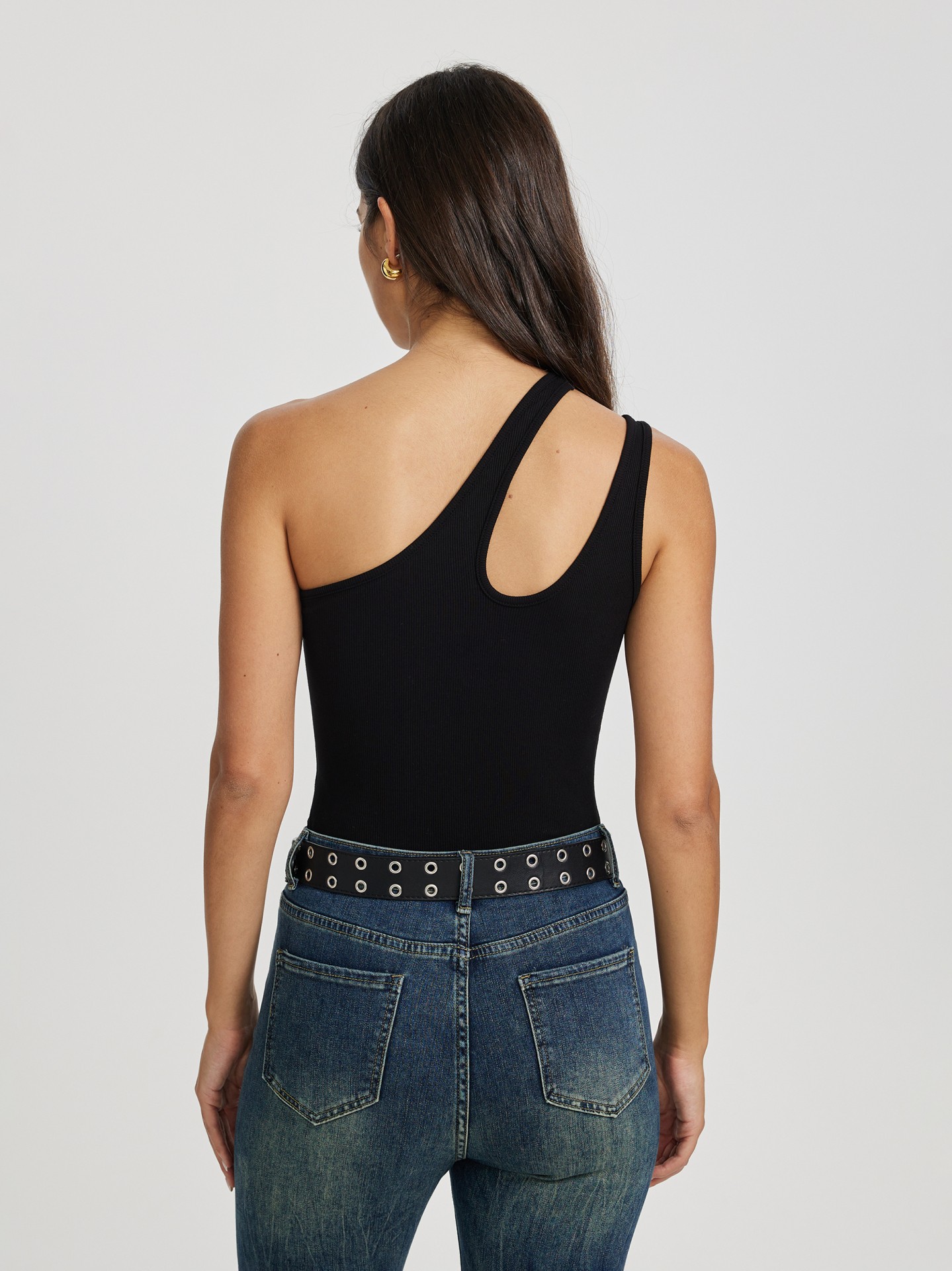 Body negro asimetrico hot sale