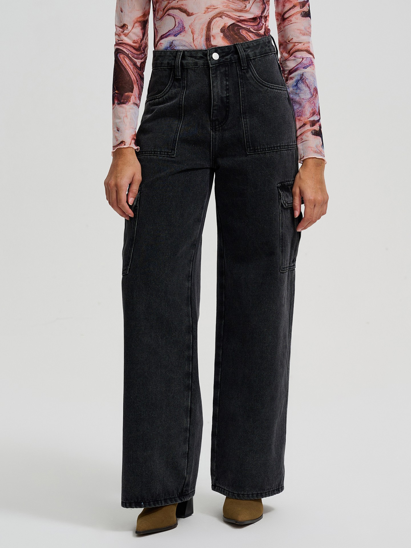 Wide leg cargo jeans, Urbanic